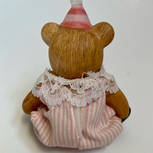 Vintage Homco Ceramic Jointed Teddy Bear Girl Figurine - Picture 2 of 5